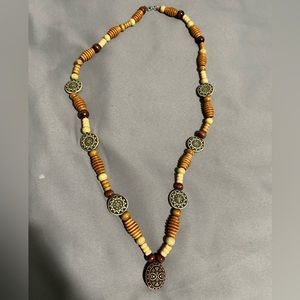 handmade Wooden beaded necklace